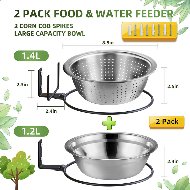 TKMSV removable stainless steel bowl with drainage keeps seeds dry