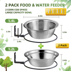 TKMSV removable stainless steel bowl with drainage keeps seeds dry