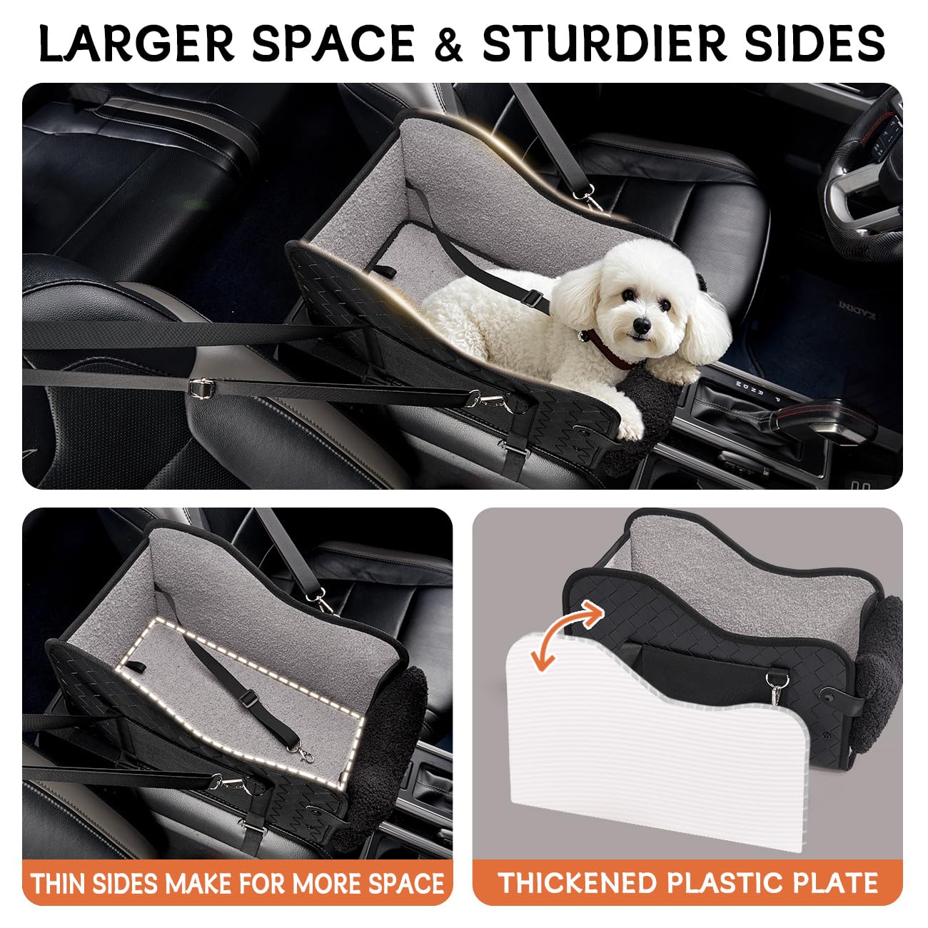 TKYZ dog seat in-car usage keeps pet secure during travel