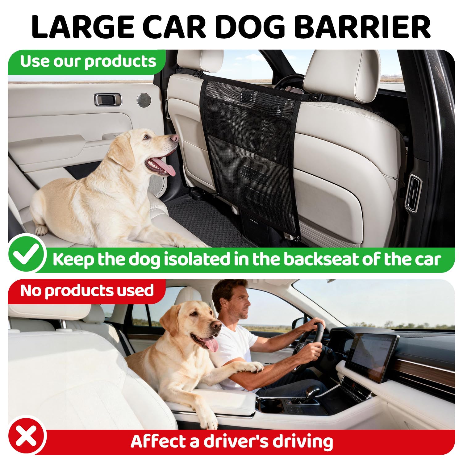 TKYZ dog car barrier in-car fit demonstrates compatibility with most vehicles.