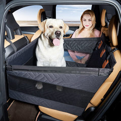 TKYZ large dog car seat back seat extender for extra space.