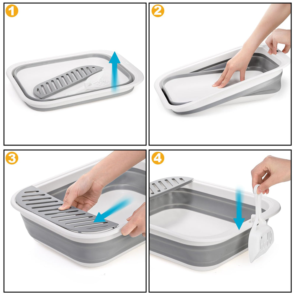 Tlence anti-splash high-sides design containing litter during use