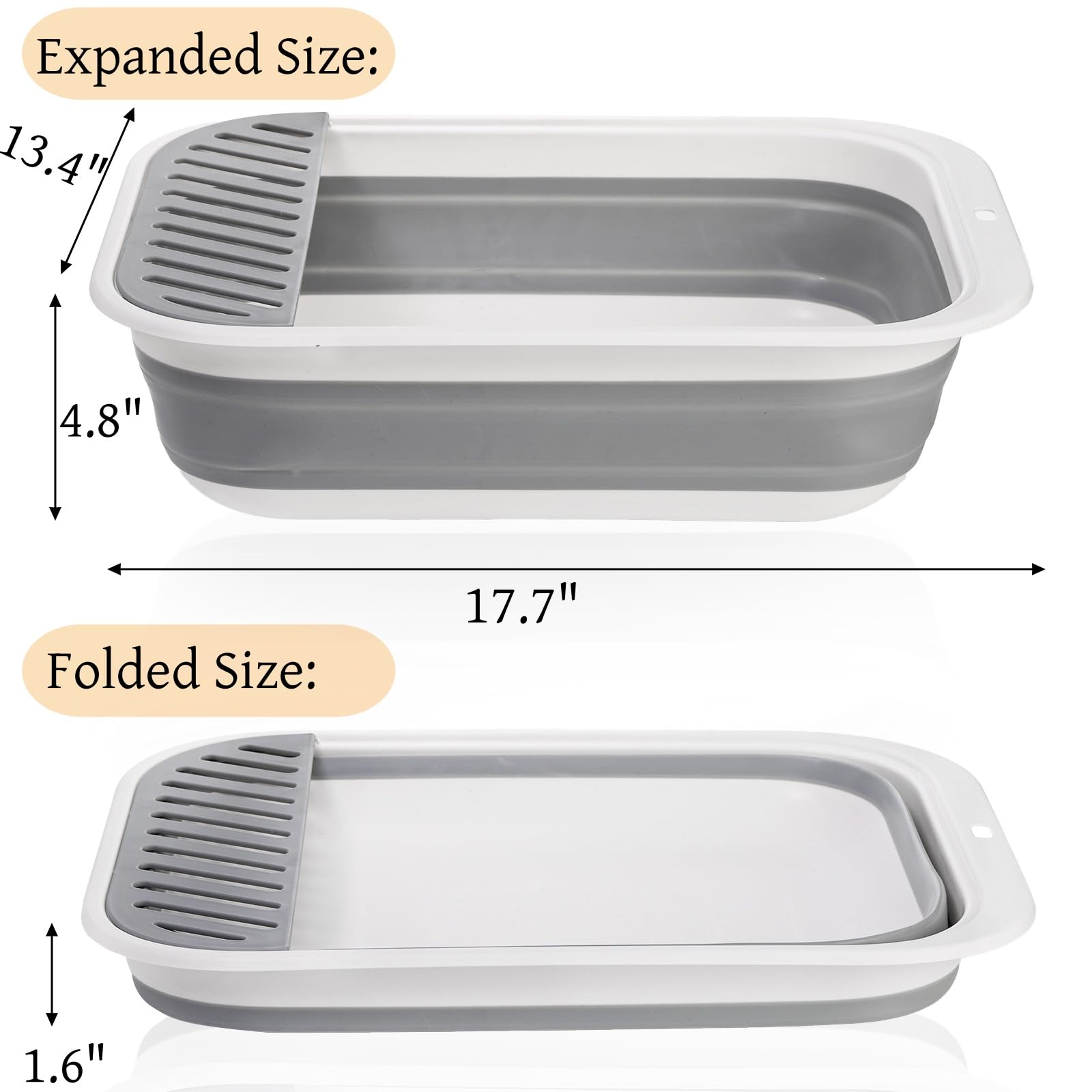 Tlence collapsible litter box shown folded for compact travel storage