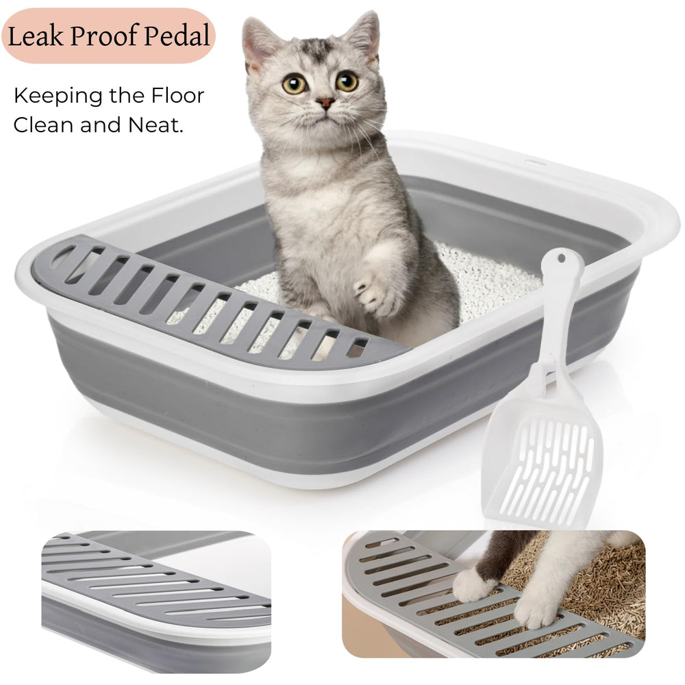 Tlence litter box with scoop included for quick maintenance