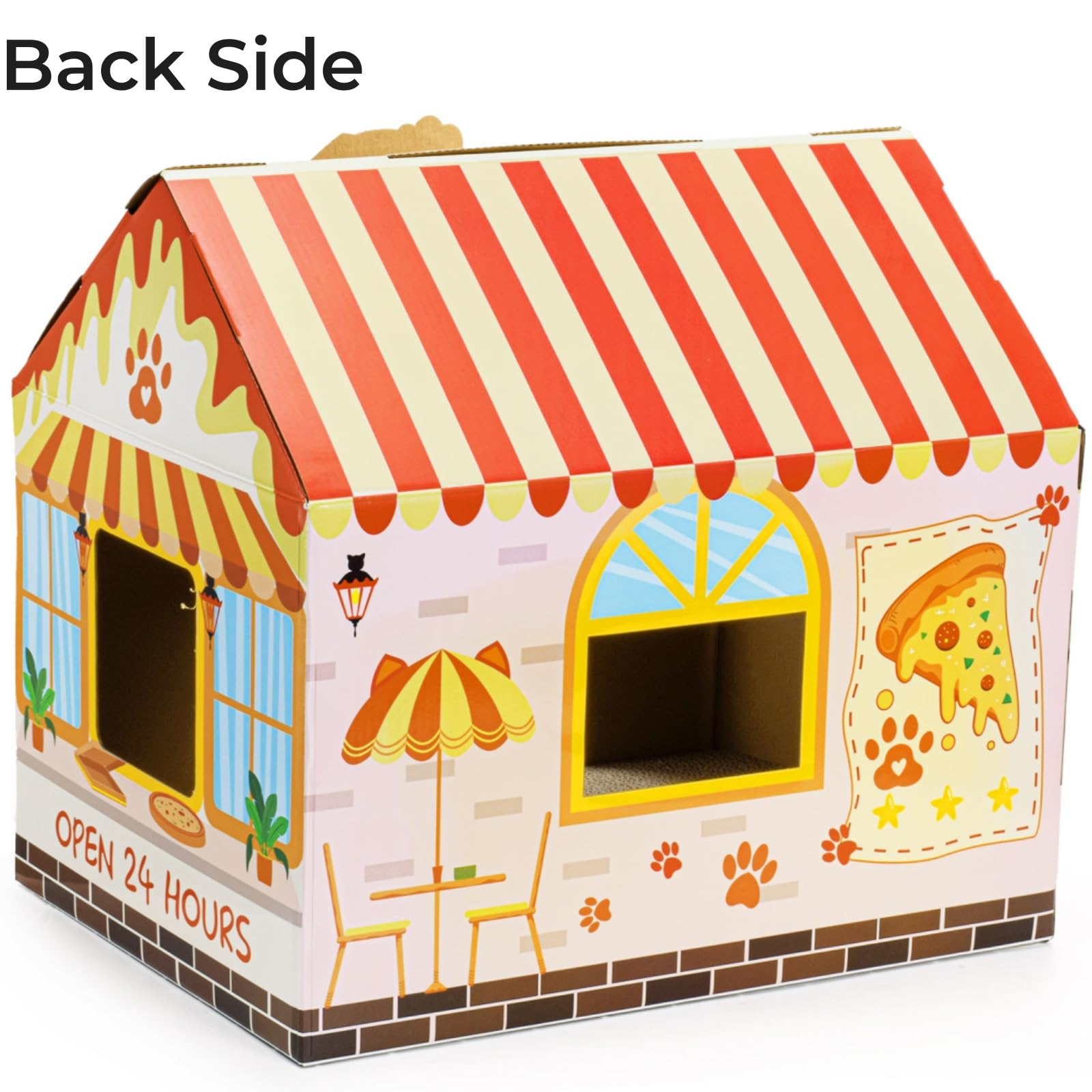 Tlence pizza shop cat scratcher pad removable for cleaning.