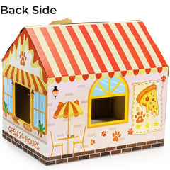 Tlence pizza shop cat scratcher pad removable for cleaning.