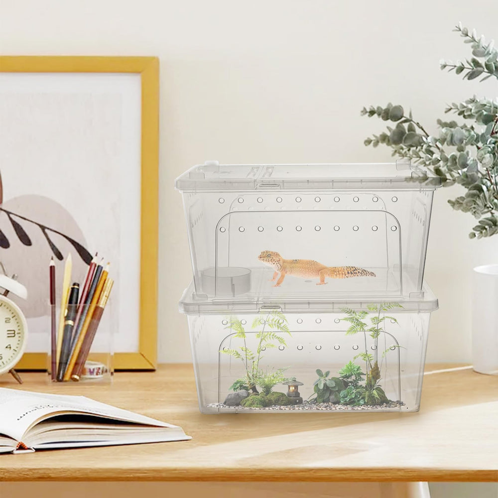 Tlence portable small pet container suitable for snakes and lizards.