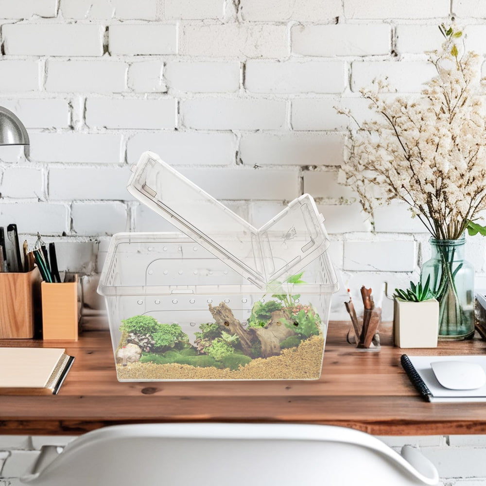 Tlence snake lizard habitat highlights durable, odorless plastic.