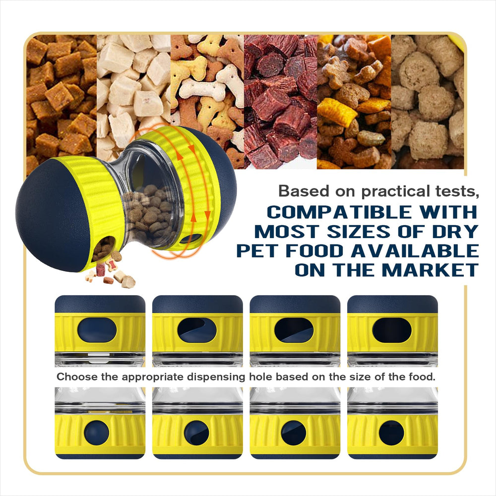 TLKNG adjustable dispensing holes tailor kibble sizes for slow or quick rewards