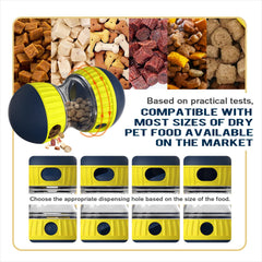 TLKNG adjustable dispensing holes tailor kibble sizes for slow or quick rewards
