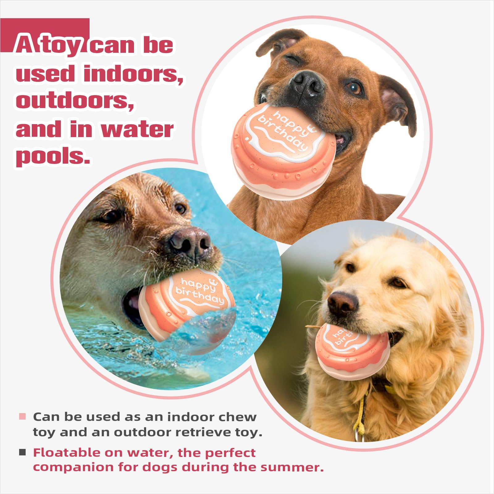 TLKNG birthday cake toy with bouncy feel to boost indoor and outdoor play.