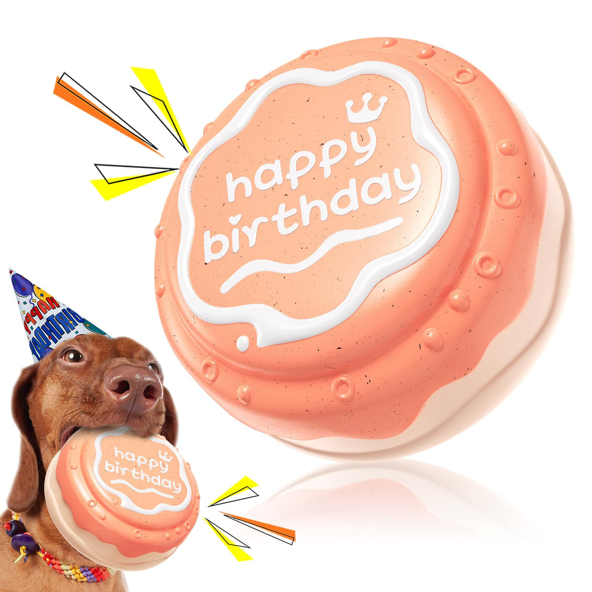 TLKNG cake toy pink close-up for birthday play and gentle engagement.