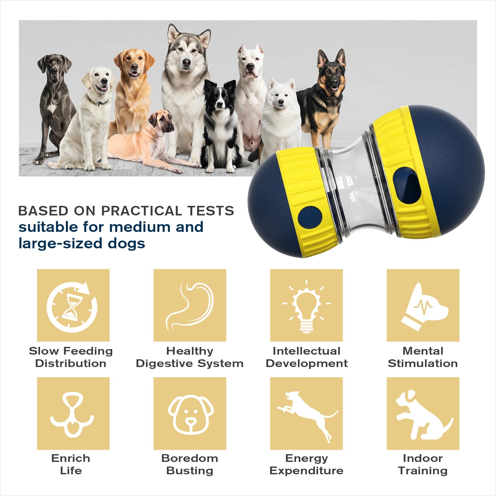 TLKNG dual-end design promotes varied play as treats release from both sides