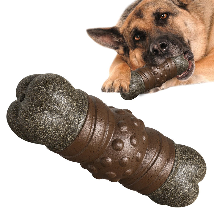 TLKNG large indestructible chew toy squeak for medium and large dogs supports durable play