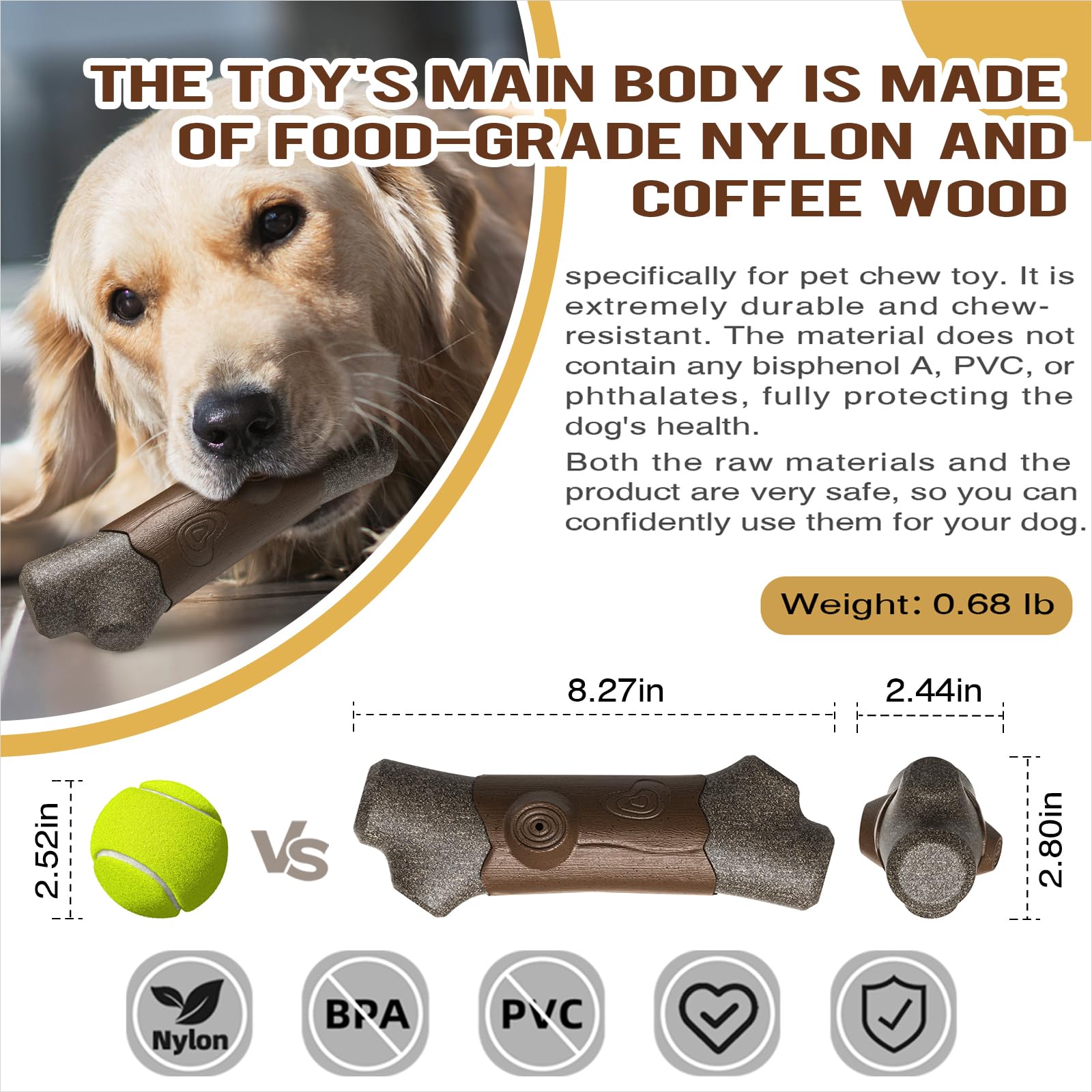 TLKNG large squeaky dog chew toy crate time companion for calm chew sessions.
