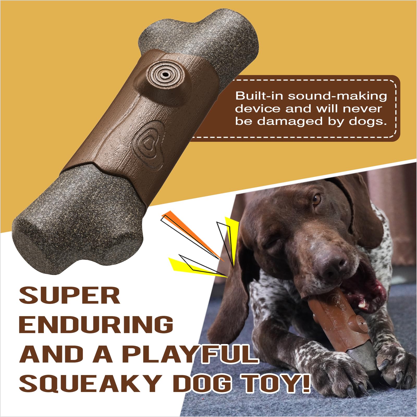 TLKNG large squeaky dog chew toy outdoor fetch usage for active dogs.