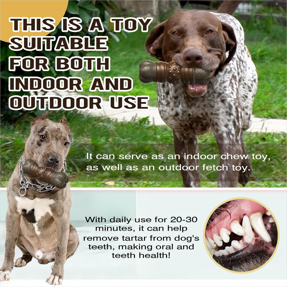 TLKNG teeth-cleaning dog toy nylon-TPR blend helps clean incisors during chews