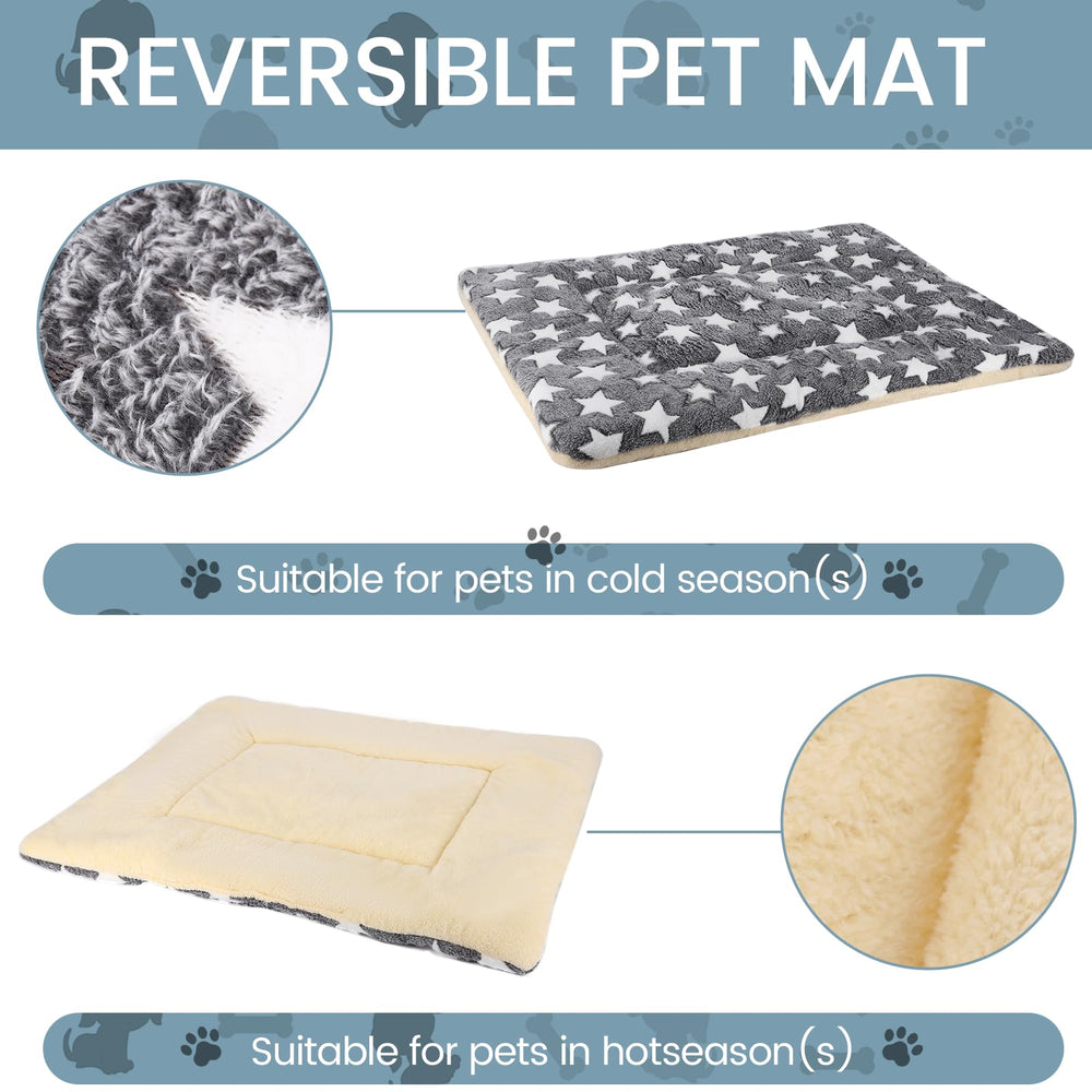 TMbsfatn dog bed mat grey crate-fit display for cozy crate lounging