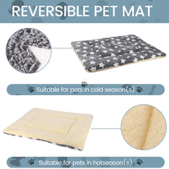 TMbsfatn dog bed mat grey crate-fit display for cozy crate lounging