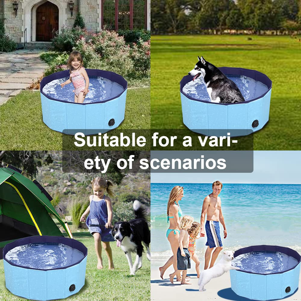 TMbsfatn non-slip PVC pool for stable pet baths.