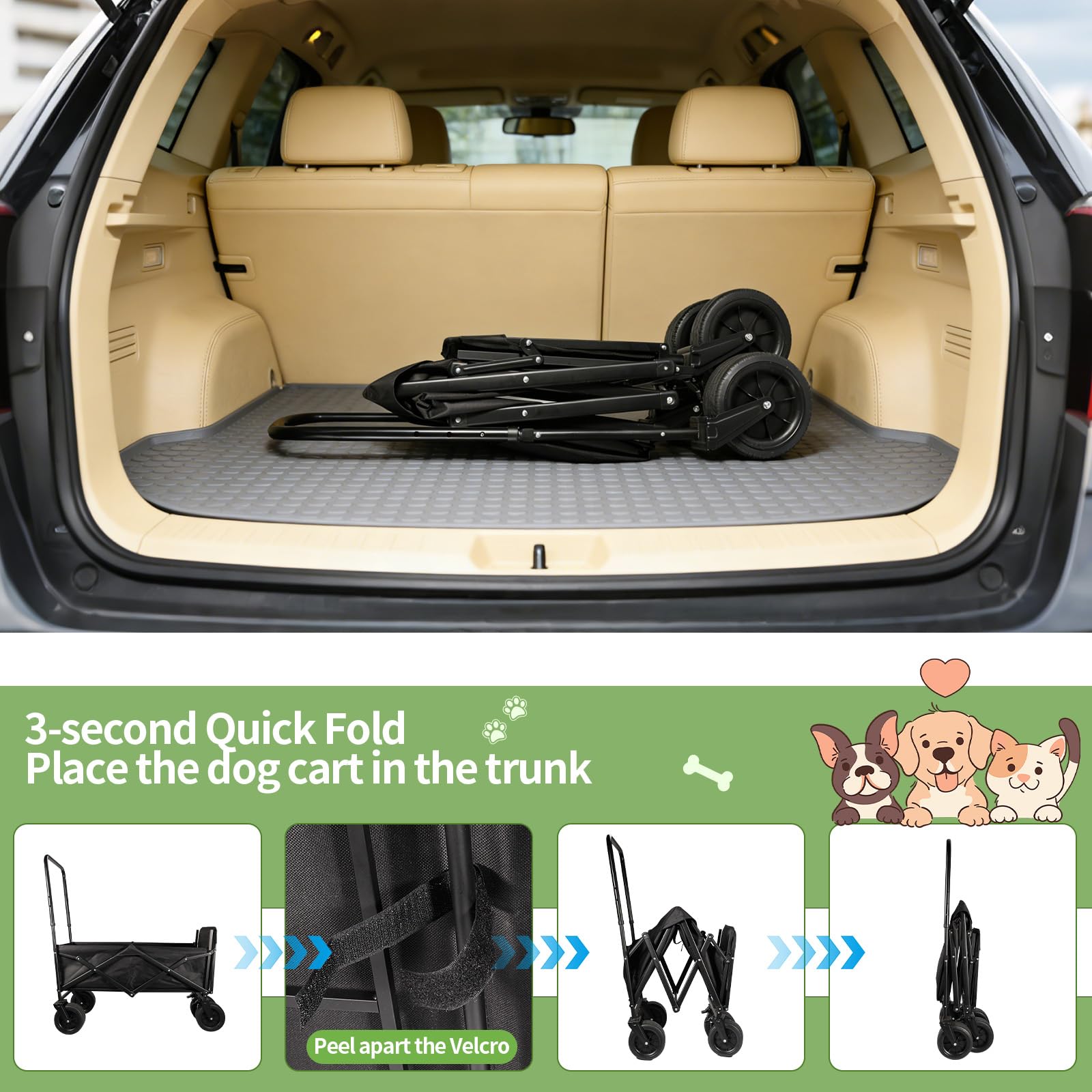 TNELTUEB heavy-duty all-terrain frame for uneven surfaces.