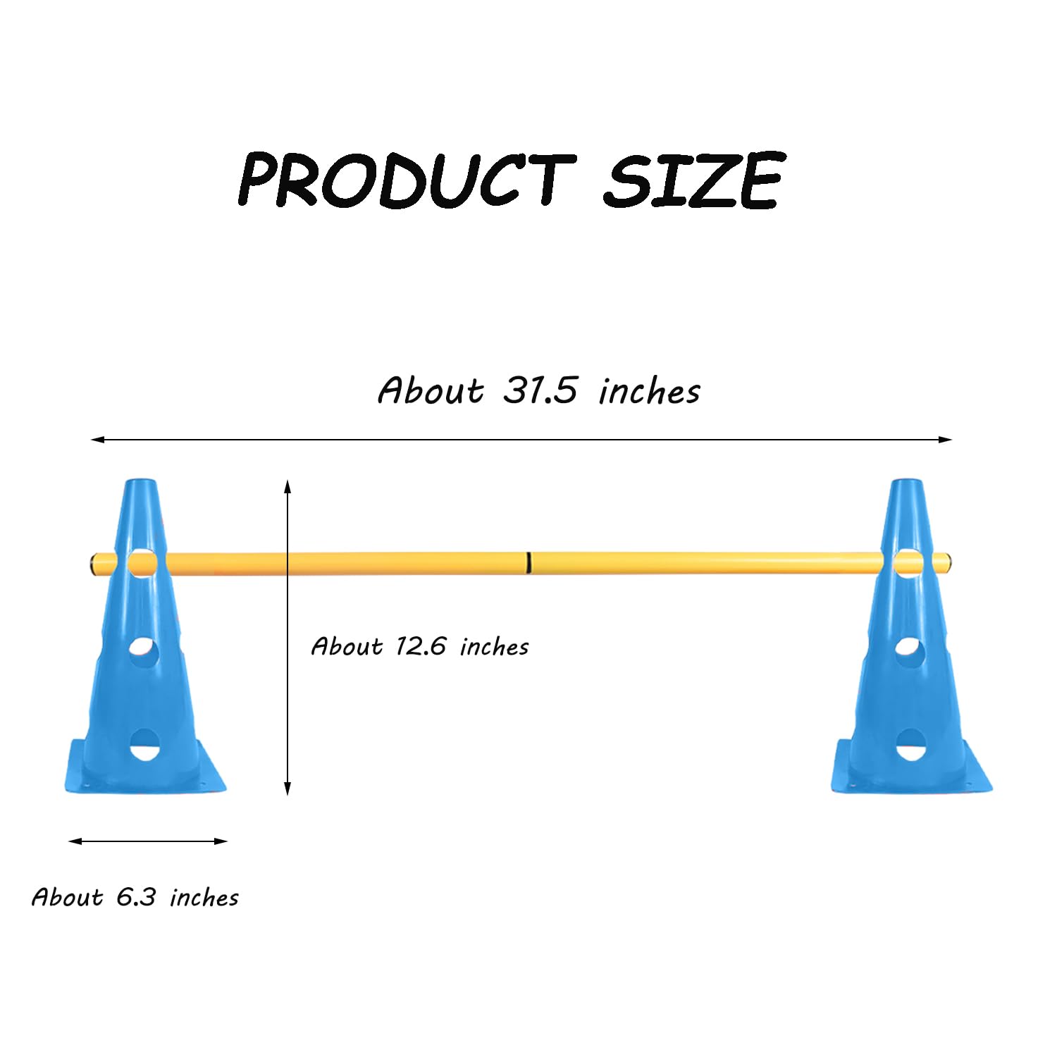 TNZMART adjustable-height agility poles for scalable jumps during training