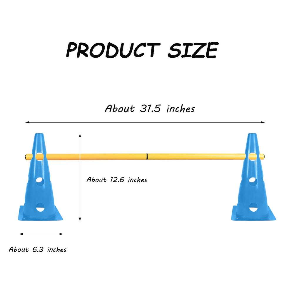 TNZMART adjustable-height agility poles for scalable jumps during training