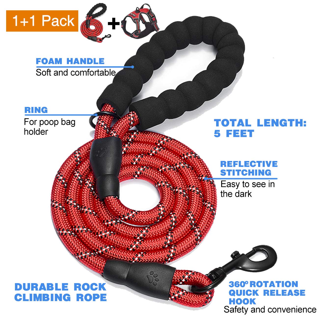 tobeDRI no pull harness back rings for relaxed walking and casual outings