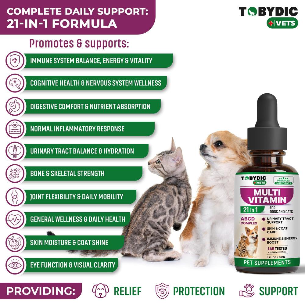 TOBYDIC skin and coat support formula improving fur shine