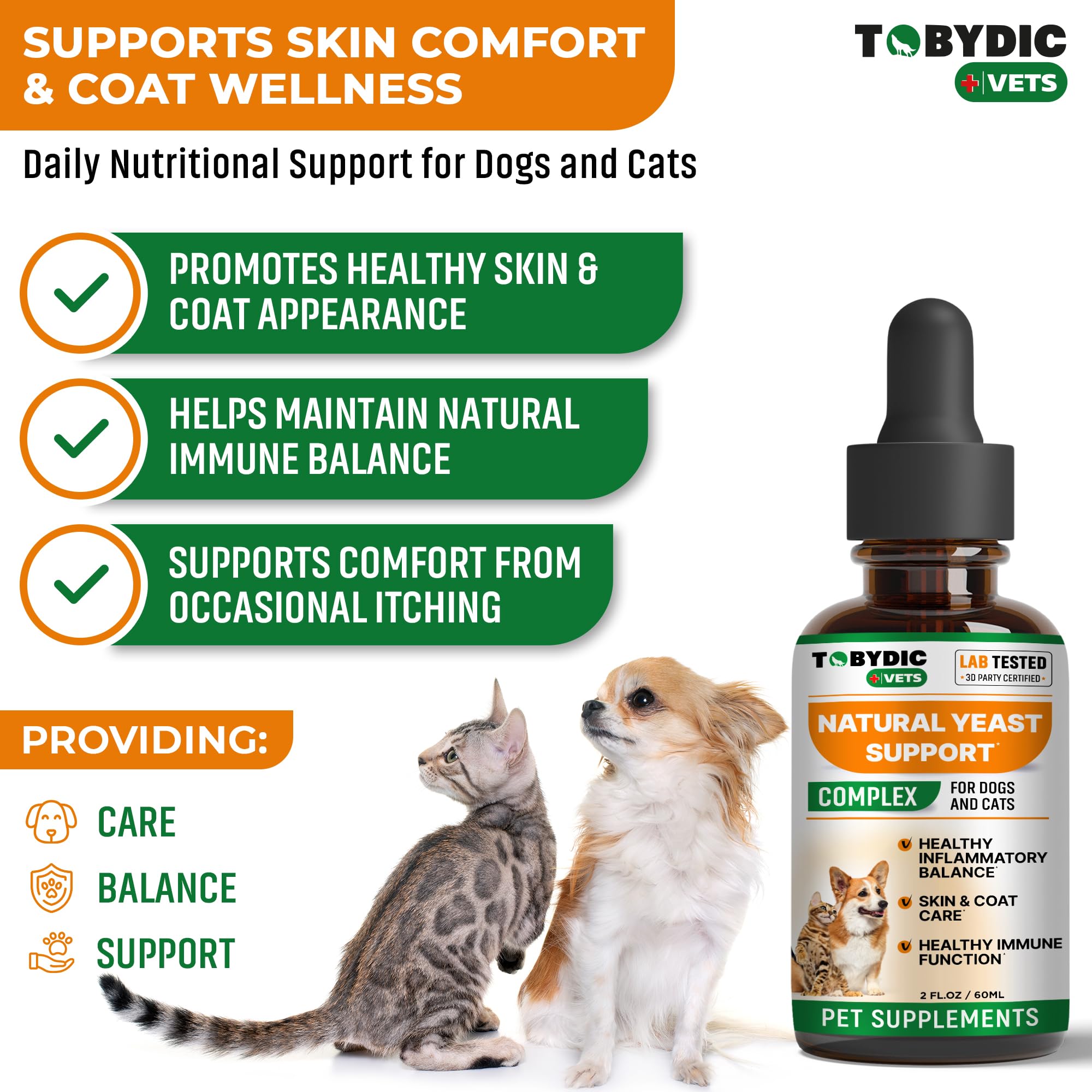 TOBYDIC itchy ear treatment bottle supports ear comfort and balance.