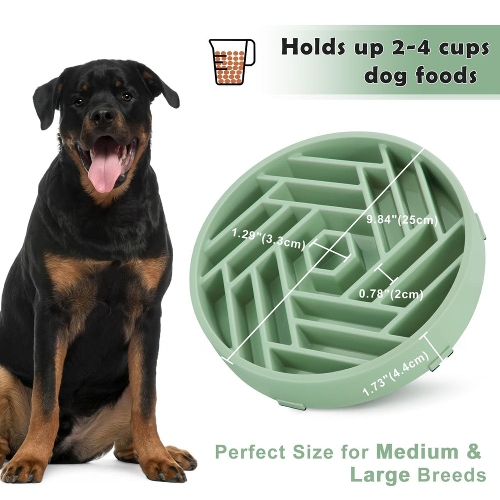 TOBYTO slow feeder bowl bean-green color suited for larger dogs