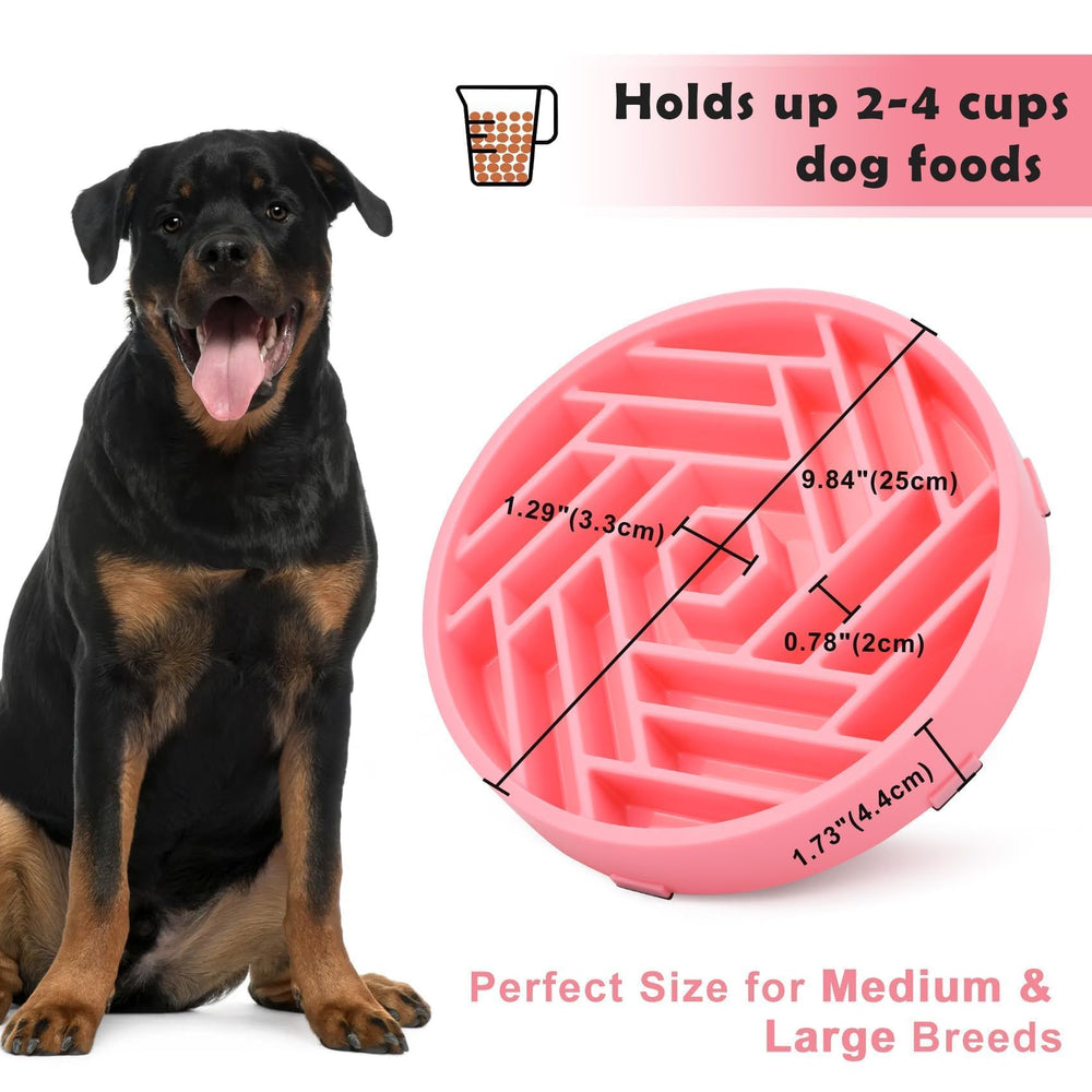TOBYTO pink slow feeder bowl adds style while slowing eating