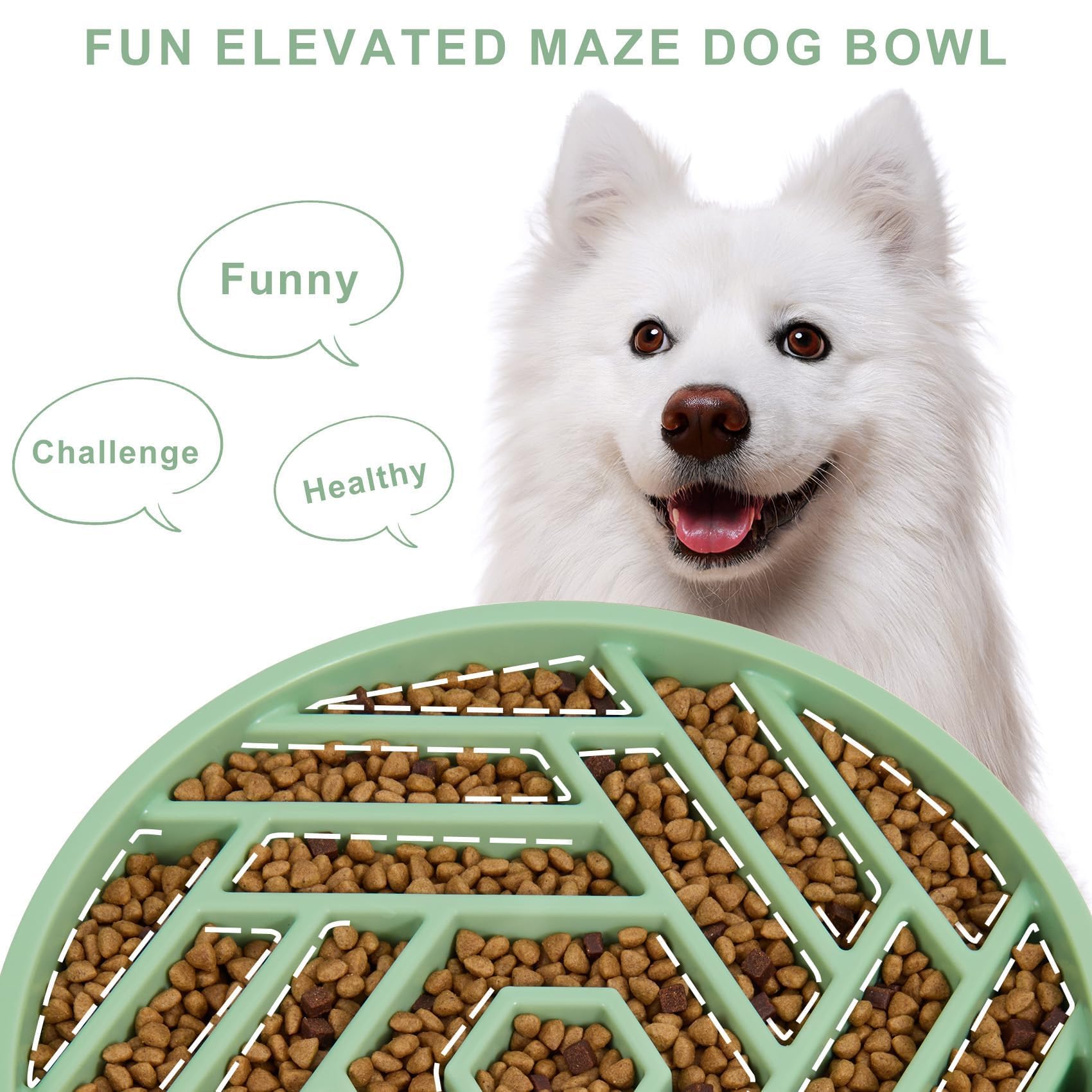 TOBYTO slow feeder bowl 25 cm diameter fits medium to large dogs