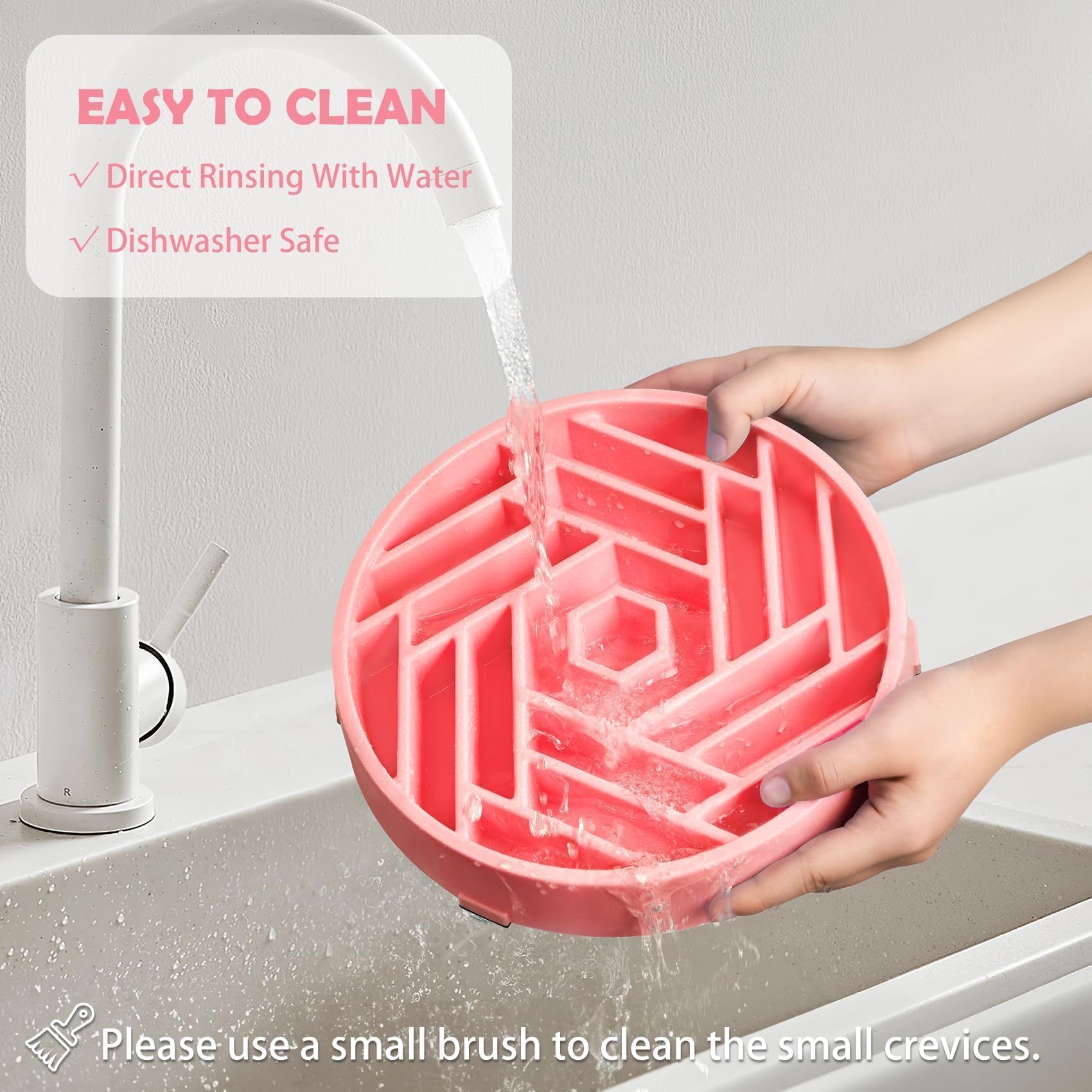 TOBYTO slow feeder bowl is dishwasher safe for easy cleaning