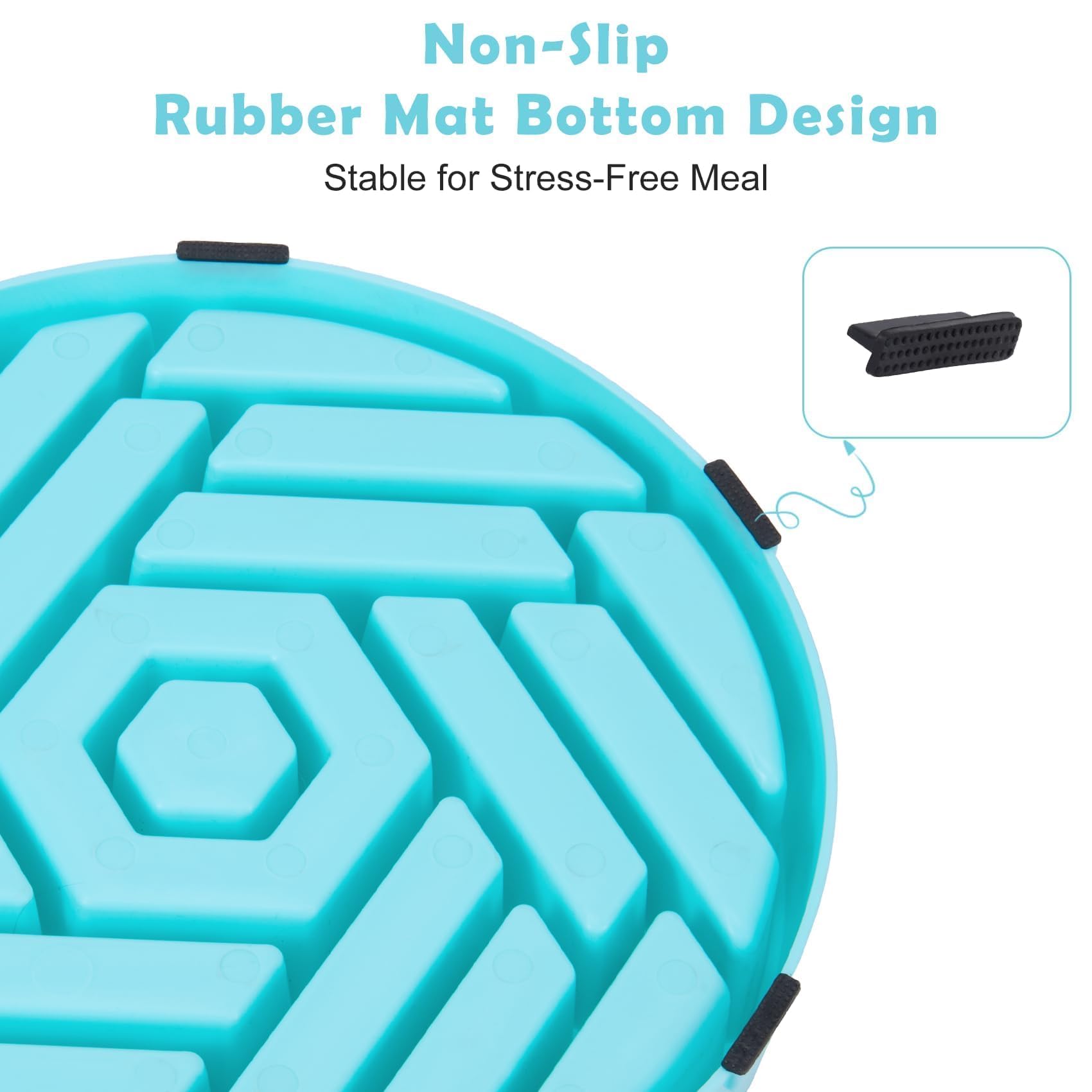 TOBYTO blue slow feeder bowl is easy to clean after meals