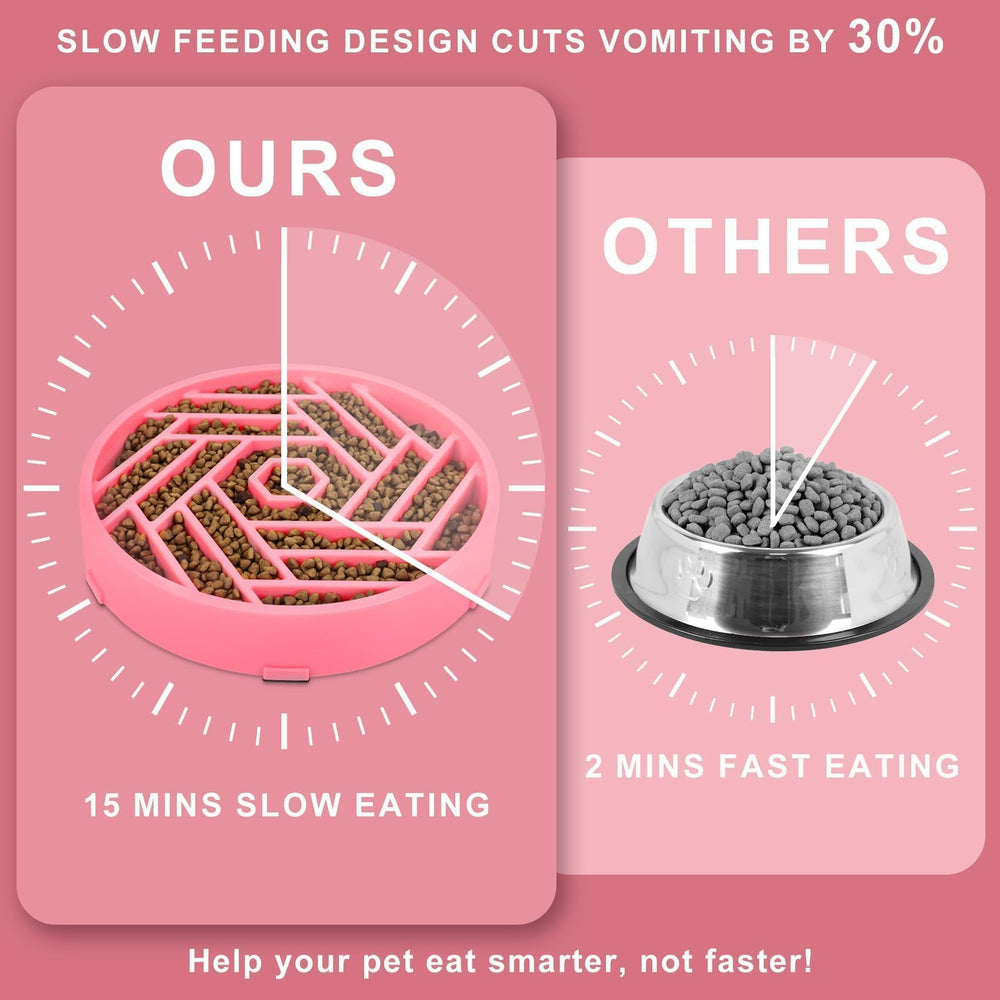 TOBYTO slow feeder bowl height 4.4 cm slows gobbling during meals
