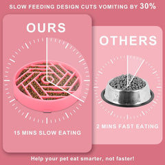 TOBYTO slow feeder bowl height 4.4 cm slows gobbling during meals