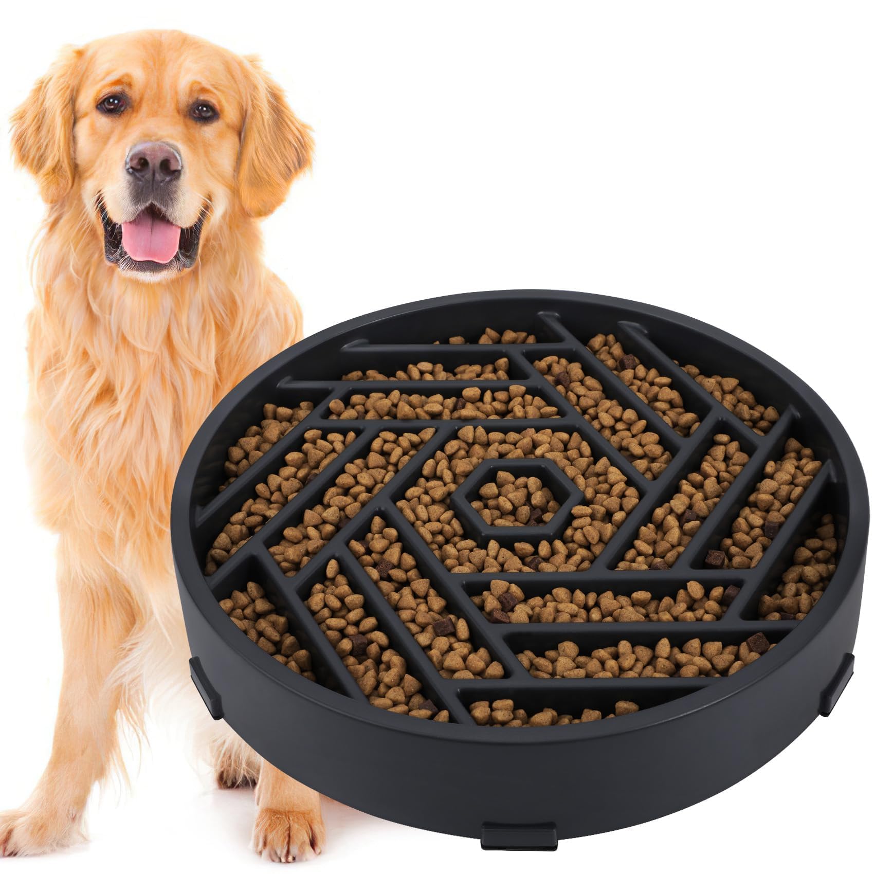 TOBYTO slow feeder bowl maze design slows eating pace