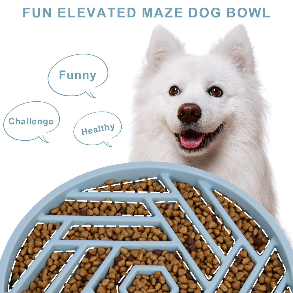 Tobyto slow feeder bowl with non-slip base keeps stable during meals