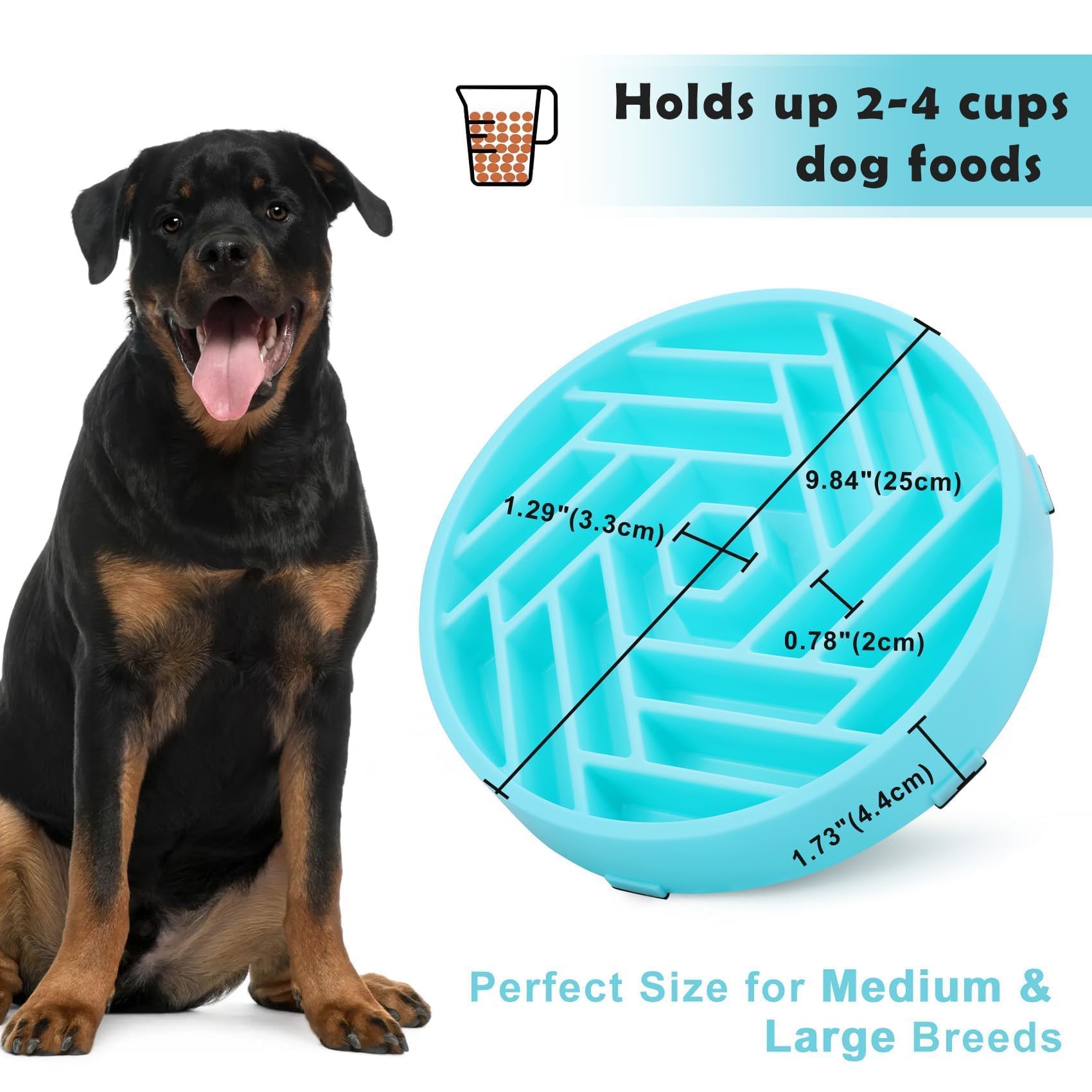 TOBYTO blue slow feeder bowl is BPA-free and safe for feeding