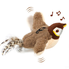 Tocirelo flapping bird cat toy with wings entices indoor cats to chase and pounce.