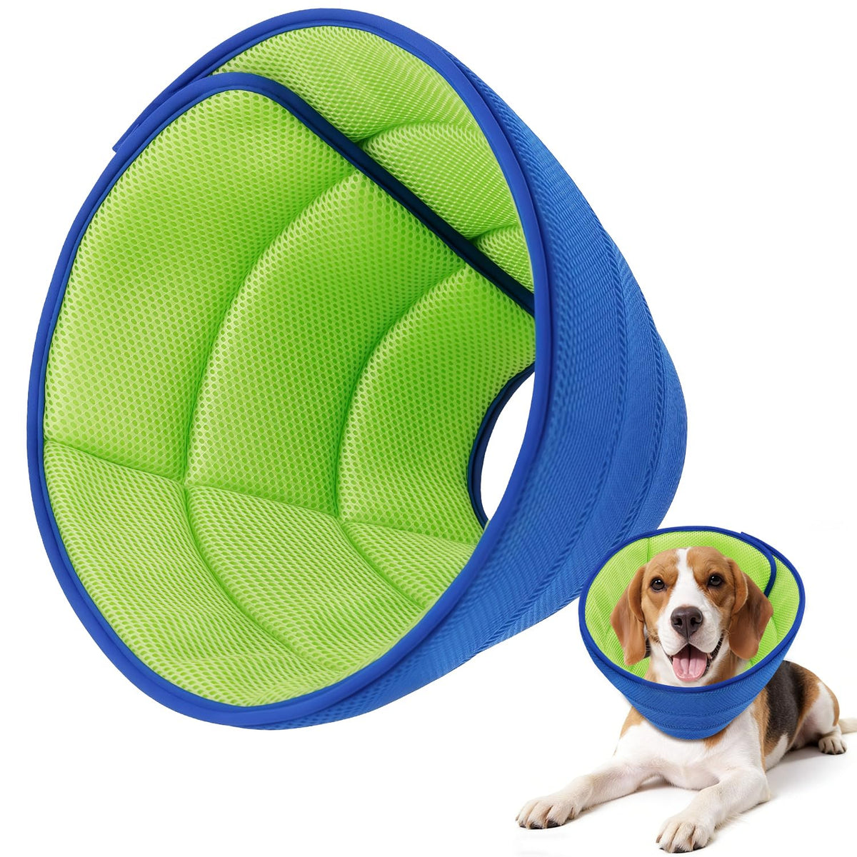 Tocora upgrade soft dog cone collar with thickened mesh for gentle protection and comfort.