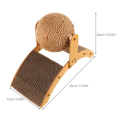 Toddmomy cat scratcher ball inclined board detail aids scratching instinct