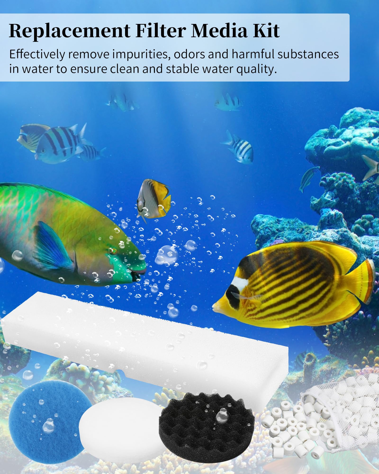 Tofcbye water polishing pad improves downstream clarity.
