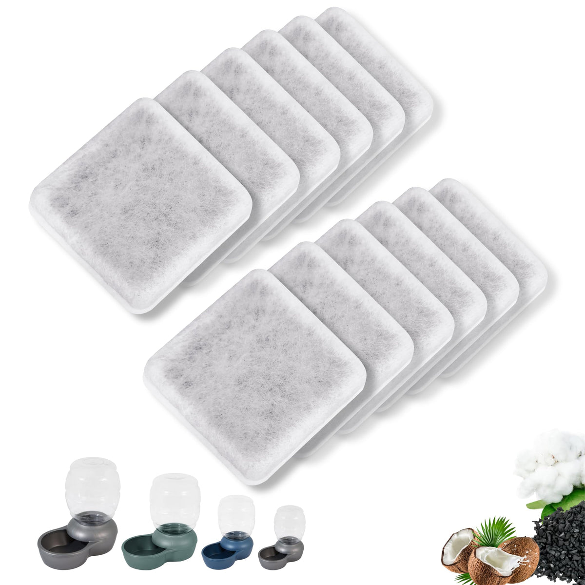 TOGGATH charcoal filter for Petmate Replendish improves water clarity