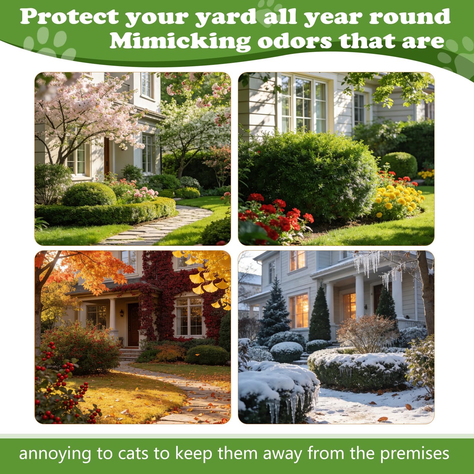 TOIKEEOI cat deterrent ball for garden protection keeps flower beds cat-free.