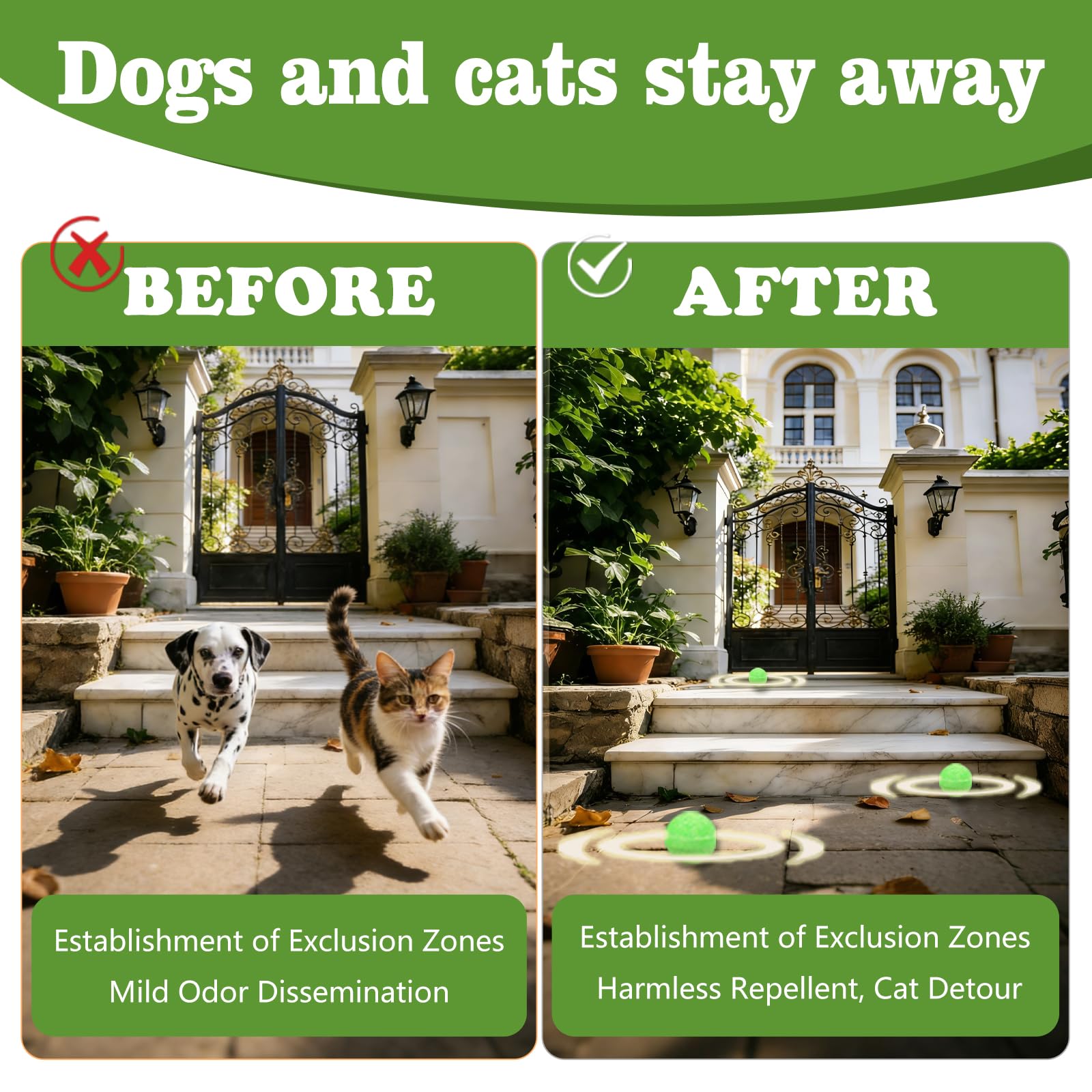 TOIKEEOI cat deterrent ball lawn protection reduces digging and scratching.
