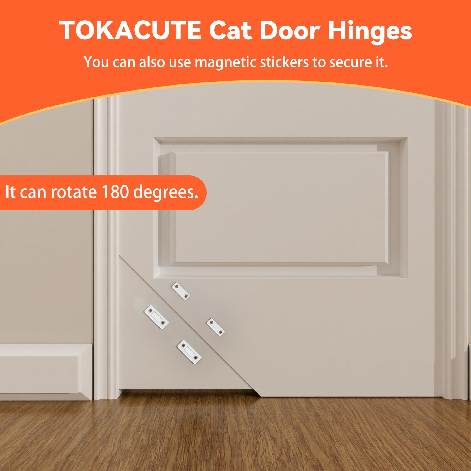Tokacute cat door aids odor control around litter areas and keeps dogs out.
