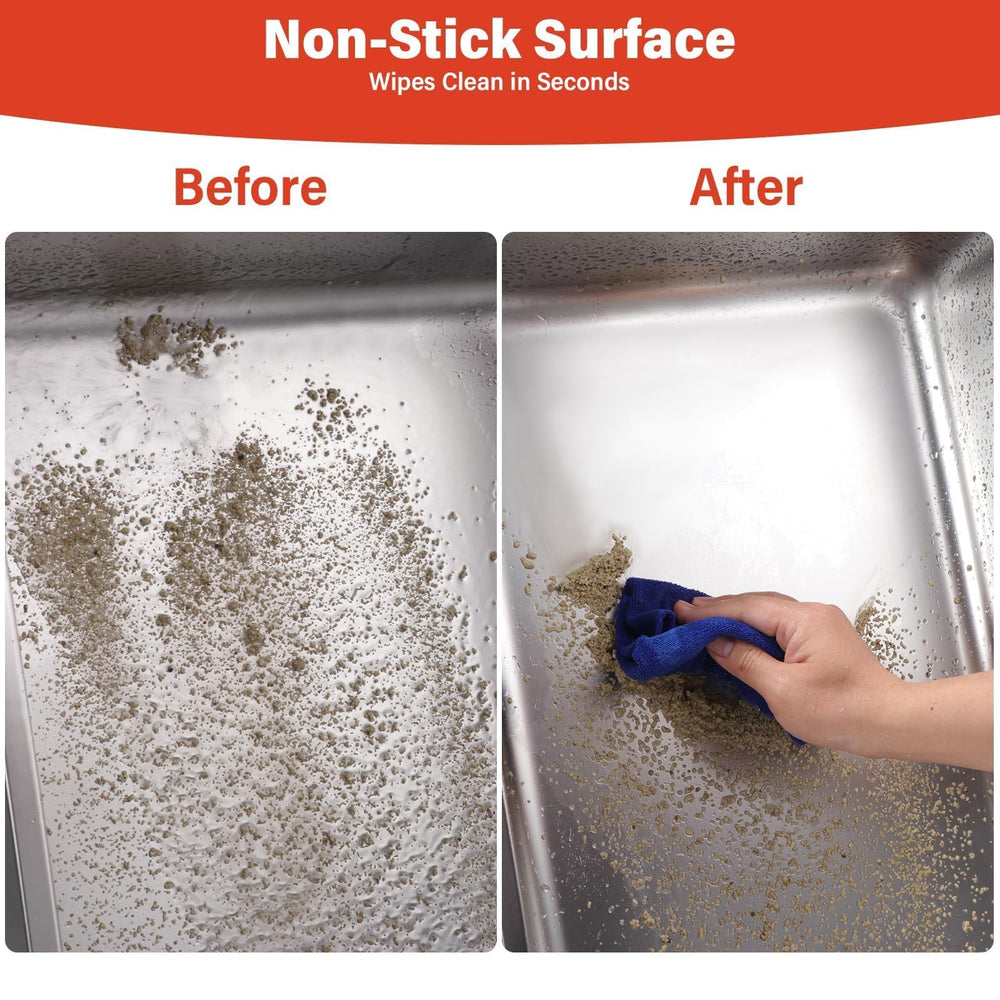 TOKXTIK easy-clean surface wipes down quickly with a damp cloth