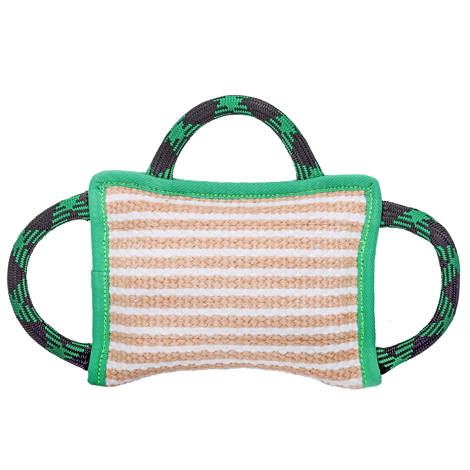 ToLanbbt tug-of-war bite pillow in green for engaging play and training.
